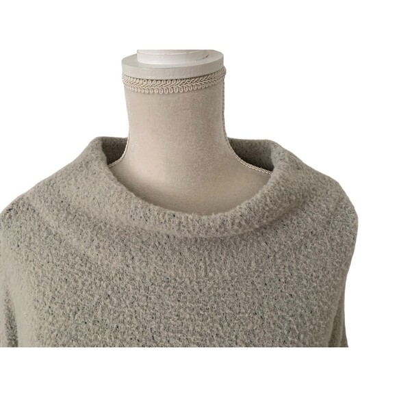 Free People Funnel Boatneck Sweater Women’s XS Gray Fuzzy Textured Drop Sleeve - Picture 14 of 15